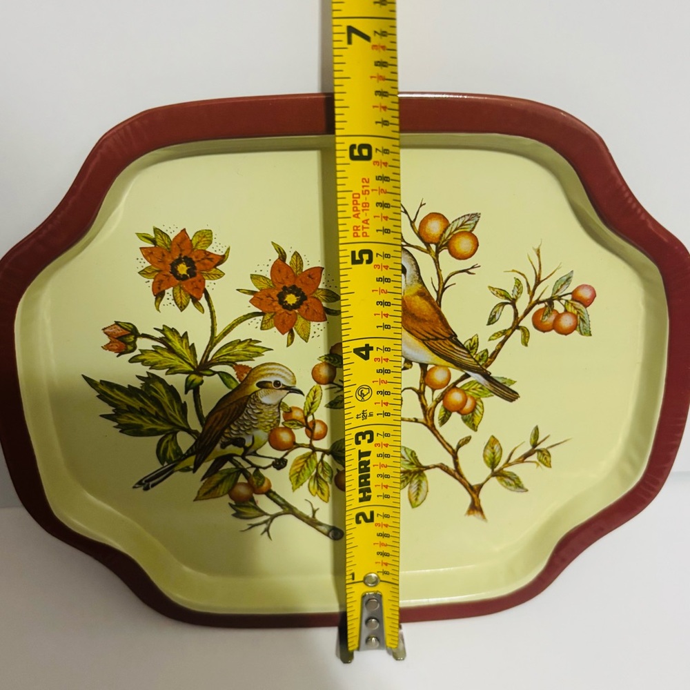 Vintage Bird and Floral Trinket Tray - Picture 3 of 5